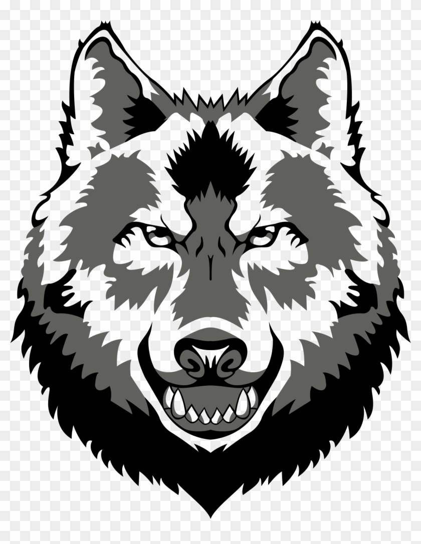 Black And White Wolf Drawing - Zyuohger Wolf, HD Png Download ...