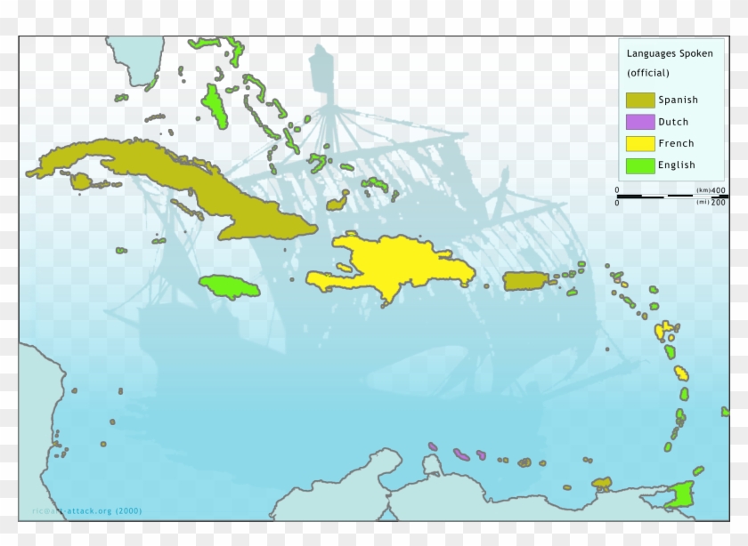 Caribbean Language Map