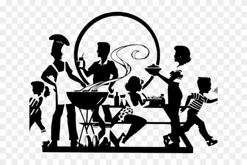 Download Barbecue Clipart Black And White - Black Family Reunion ...