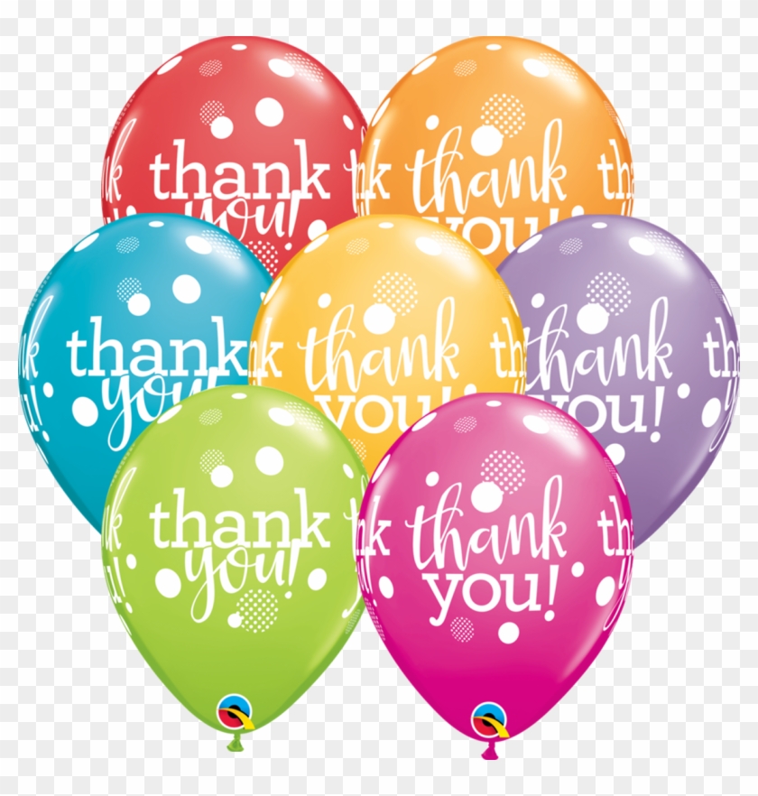 11 Thank You Dots Upong Dots Latex Balloons - Balloon, HD Png Download ...