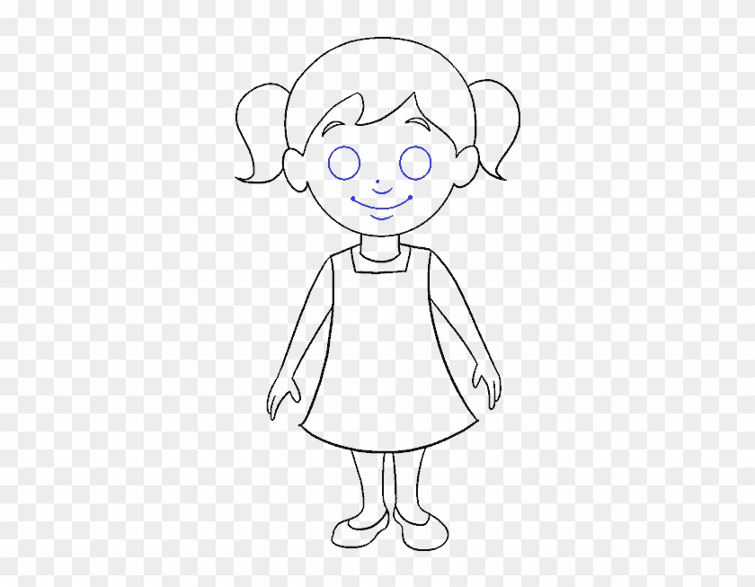 happy person cartoon girl