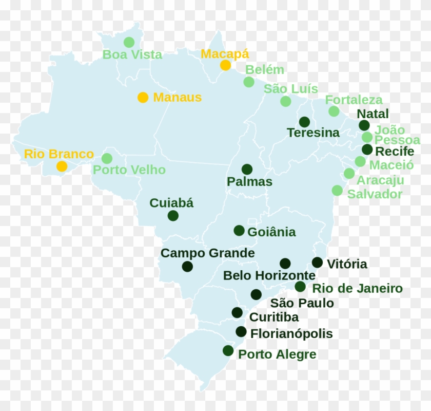 Mapa Do Brasil Capitais 9966