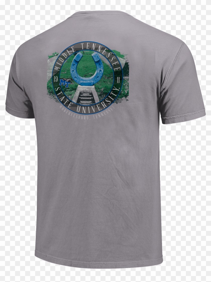 Mtsu Blue Raiders Circle Overlay Campus Comfort Colors - Active Shirt