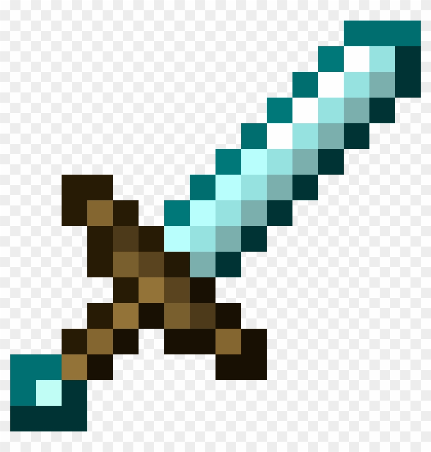 New Iron Sword Texture Minecraft Diamond Sword Pixel Art Hd Png Download 1024x1024 Pngfind