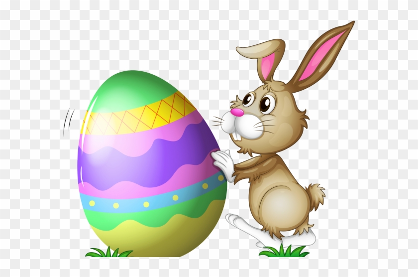 Easter Basket Bunny Png Transparent Images Oeuf De Paques Lapin Png Download 640x480 Pngfind