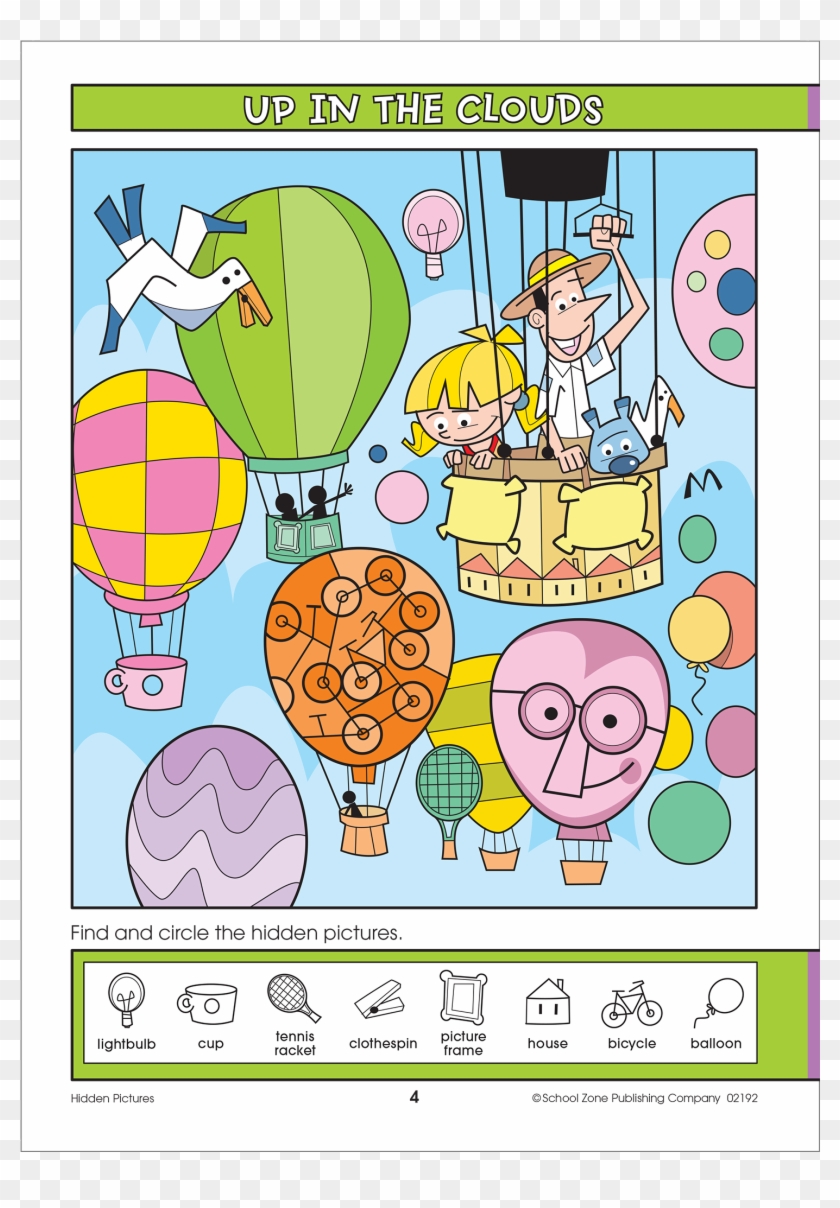 Hidden Pictures Around The World Activity Zone Workbook - Cartoon, HD ...