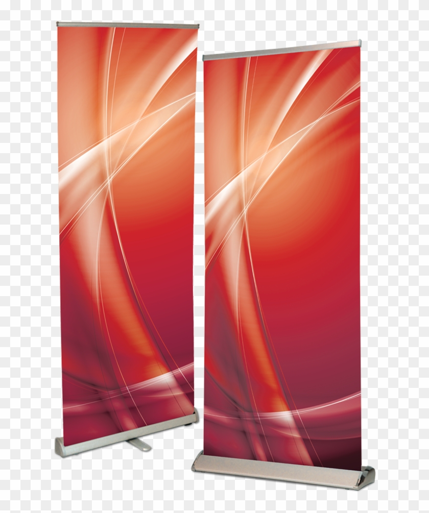 Retractable Banner Stands - Led-backlit Lcd Display, HD Png Download ...