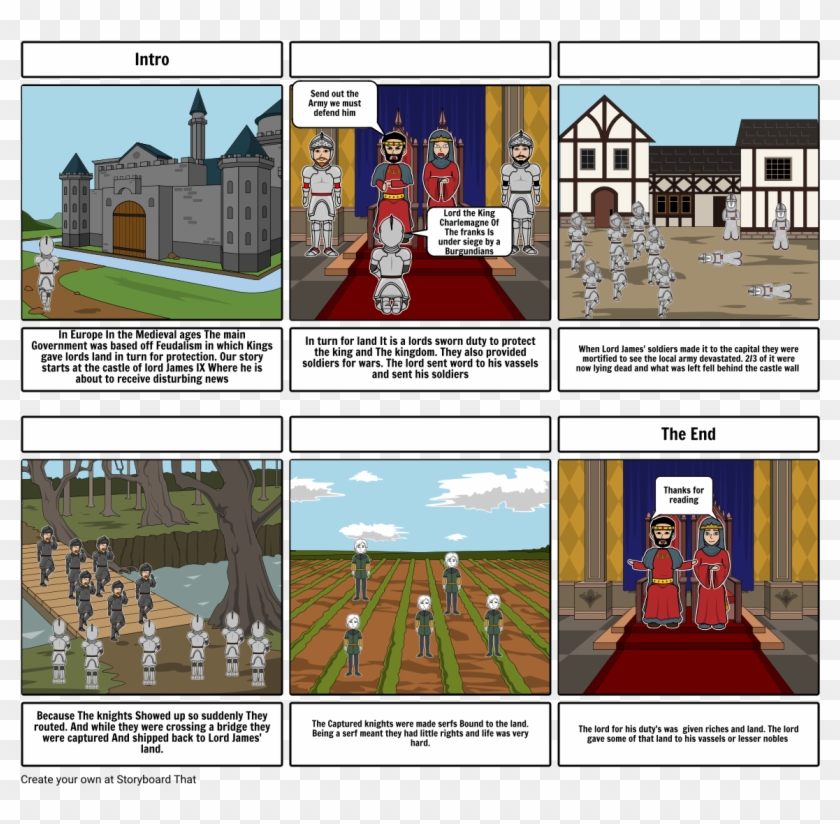 Feudalism Project - Federigo's Falcon Storyboard, HD Png Download ...