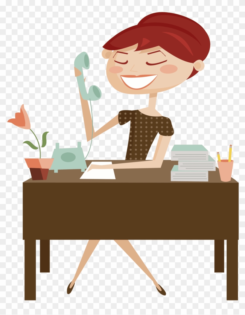 woman on the phone clipart