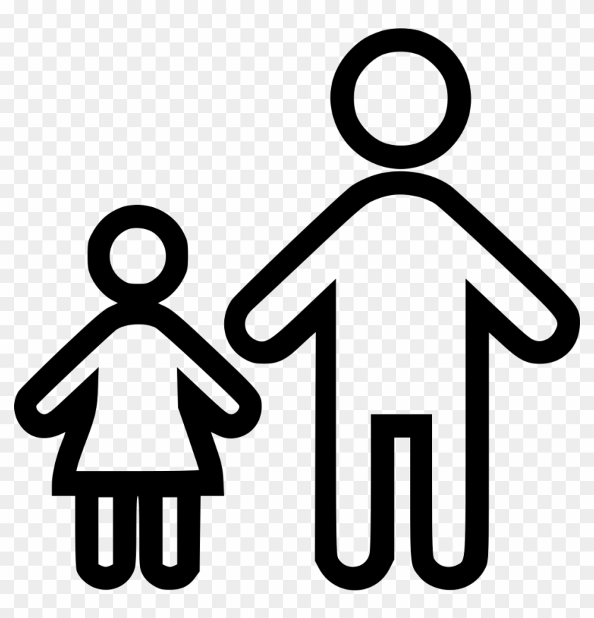 Standing With Child Comments - Teaching Line Icon, HD Png Download ...