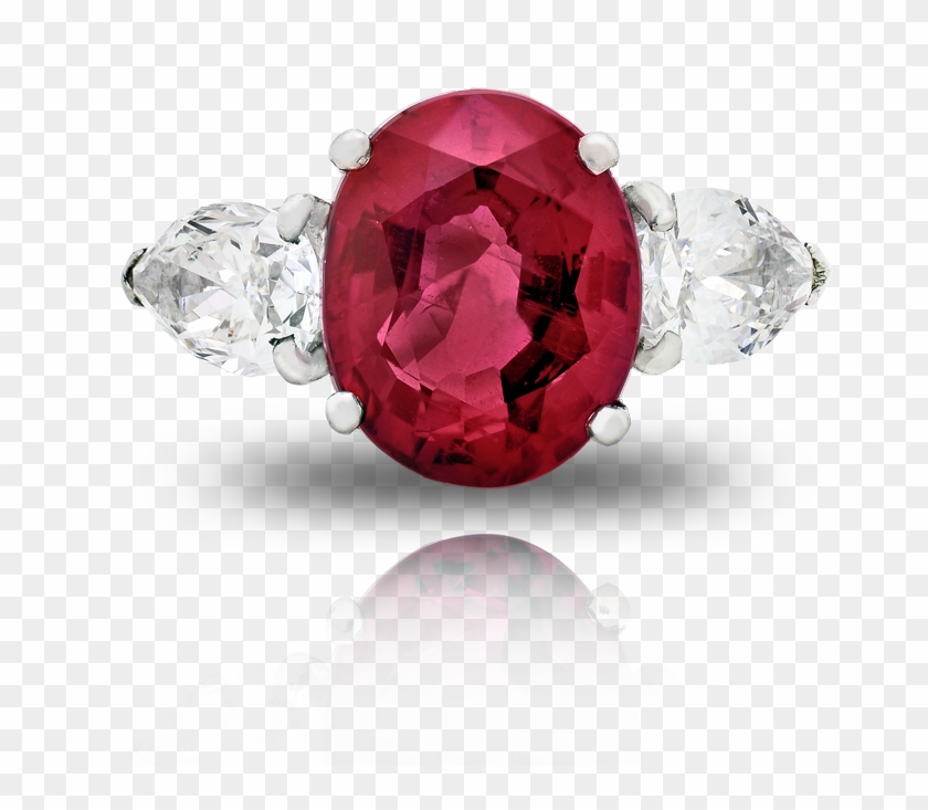 Ruby And Diamond Ring - Engagement Ring, HD Png Download - 800x800 ...