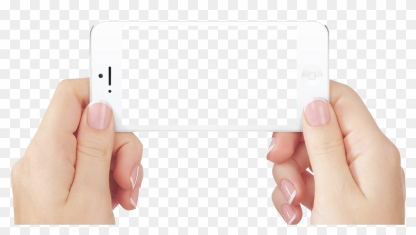 Iphone Png Transparent - Hand Holding Smartphone Free, Png Download