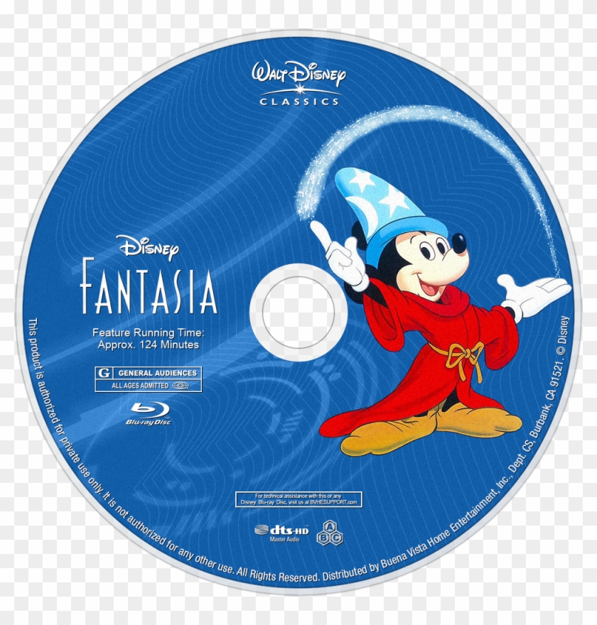 Fantasia Bluray Disc Image - Lion King Blu Ray Label, HD Png Download ...