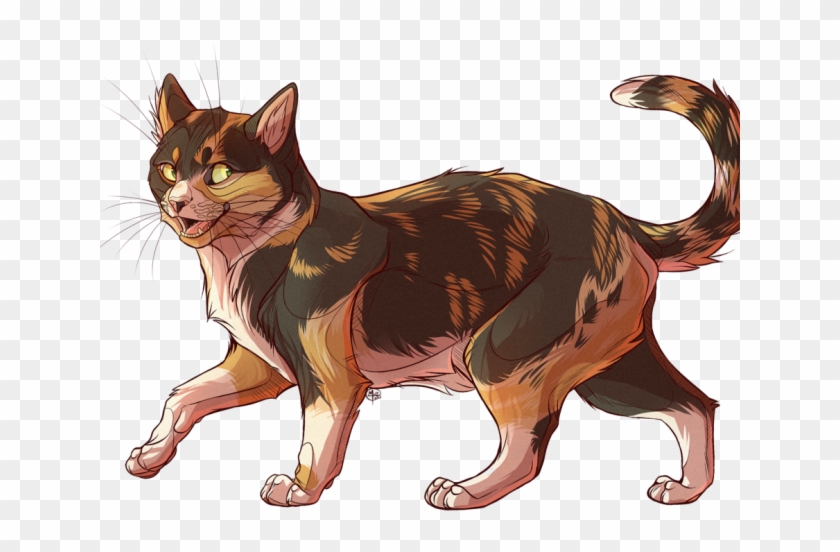 Calico Cat Clipart Realistic Cat - Semi Realistic Cat Drawing, HD Png