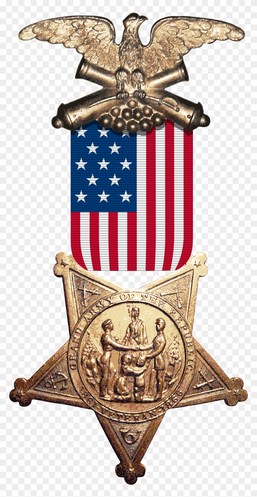 Glenn B - Civil War Grand Army Of The Republic Medal, HD Png Download ...