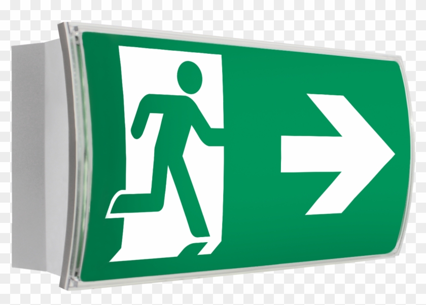 Detailed Views - Emergency Exit Right Sign, HD Png Download - 1188x795 ...