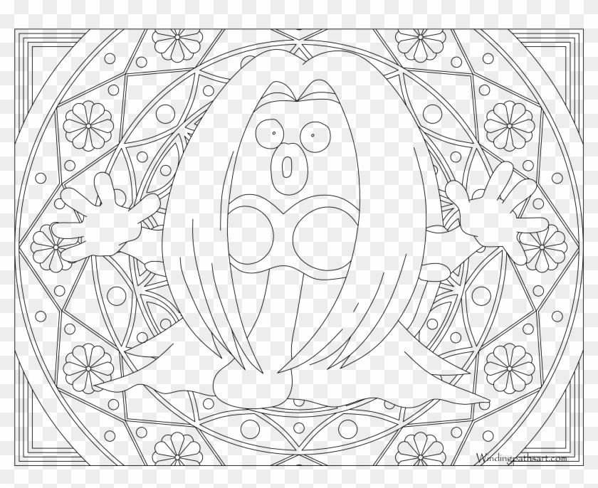 Jynx - Pokemon Dragonair Coloring Page, HD Png Download - 3300x2550