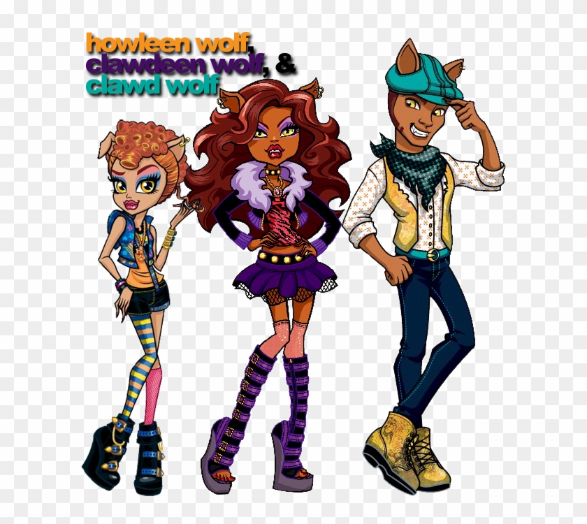 Monster High Images Wolf Siblings Wallpaper And Background  Howleen Wolf  And Clawdeen Wolf HD Png Download  609x6703984475  PngFind