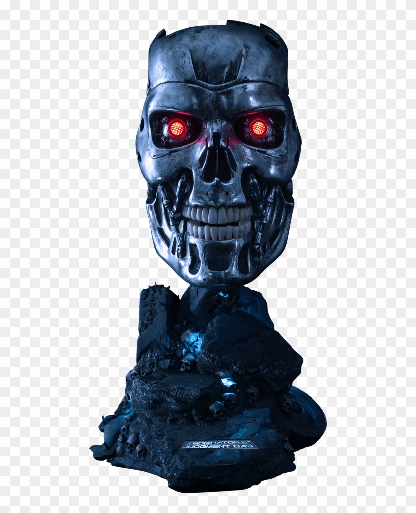 T 800 Endoskeleton Life Size Bust Bust By Purearts Terminator 2 T800 Endoskeleton Hd Png Download 480x954 Pngfind