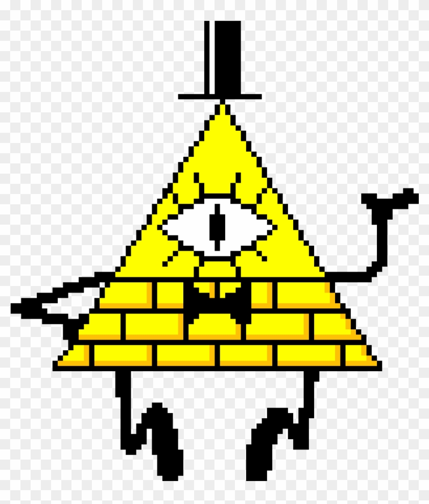 Gravity Falls Bill Cipher Pixel Art