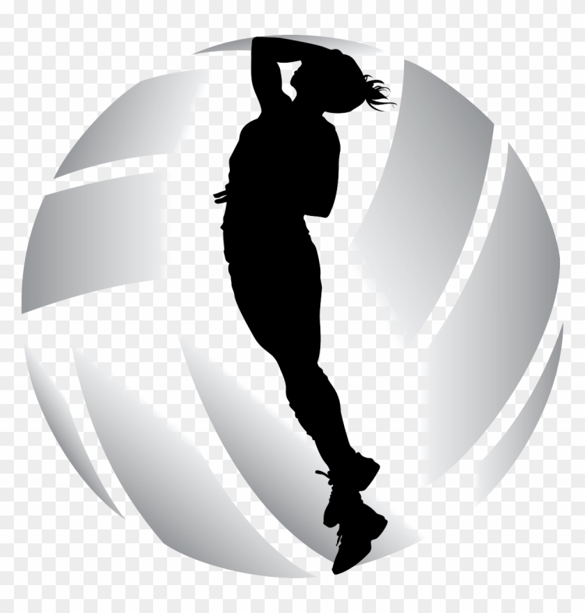 Girls Volleyball Logo - Black Volleyball Logos Png, Transparent Png ...