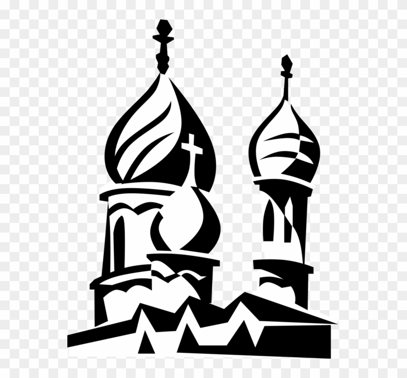 Vector Illustration Of Russian Eastern Orthodox Religion - Russia Clip ...