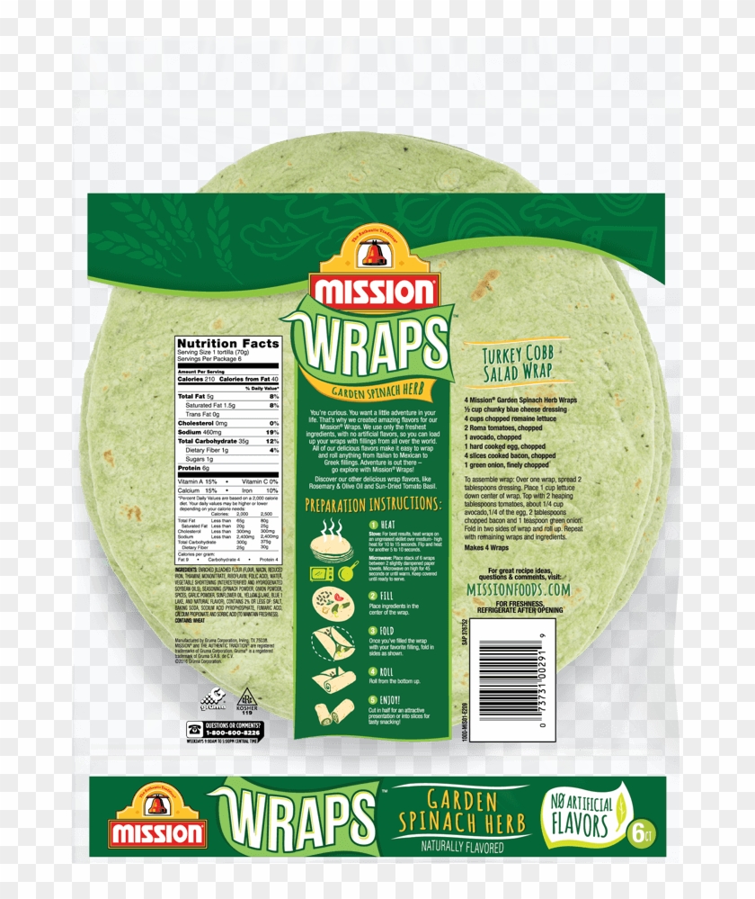 mission-garden-spinach-herb-wraps-nutrition-hd-png-download-880x940-4098463-pngfind