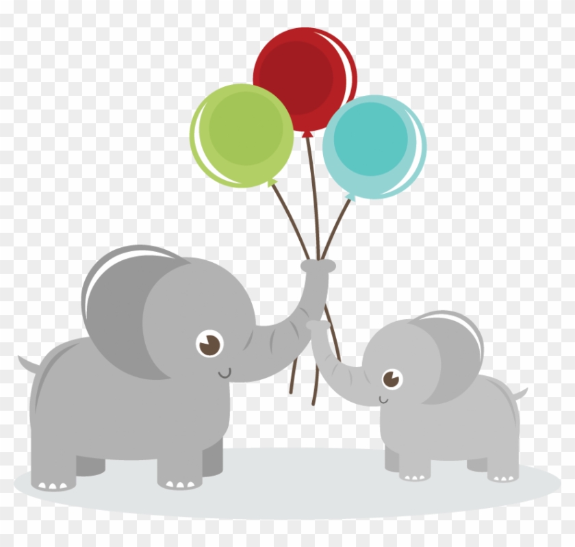 Elephants Svg Cute Baby Elephant With Balloon Clipart Hd Png Download 800x719 412218 Pngfind