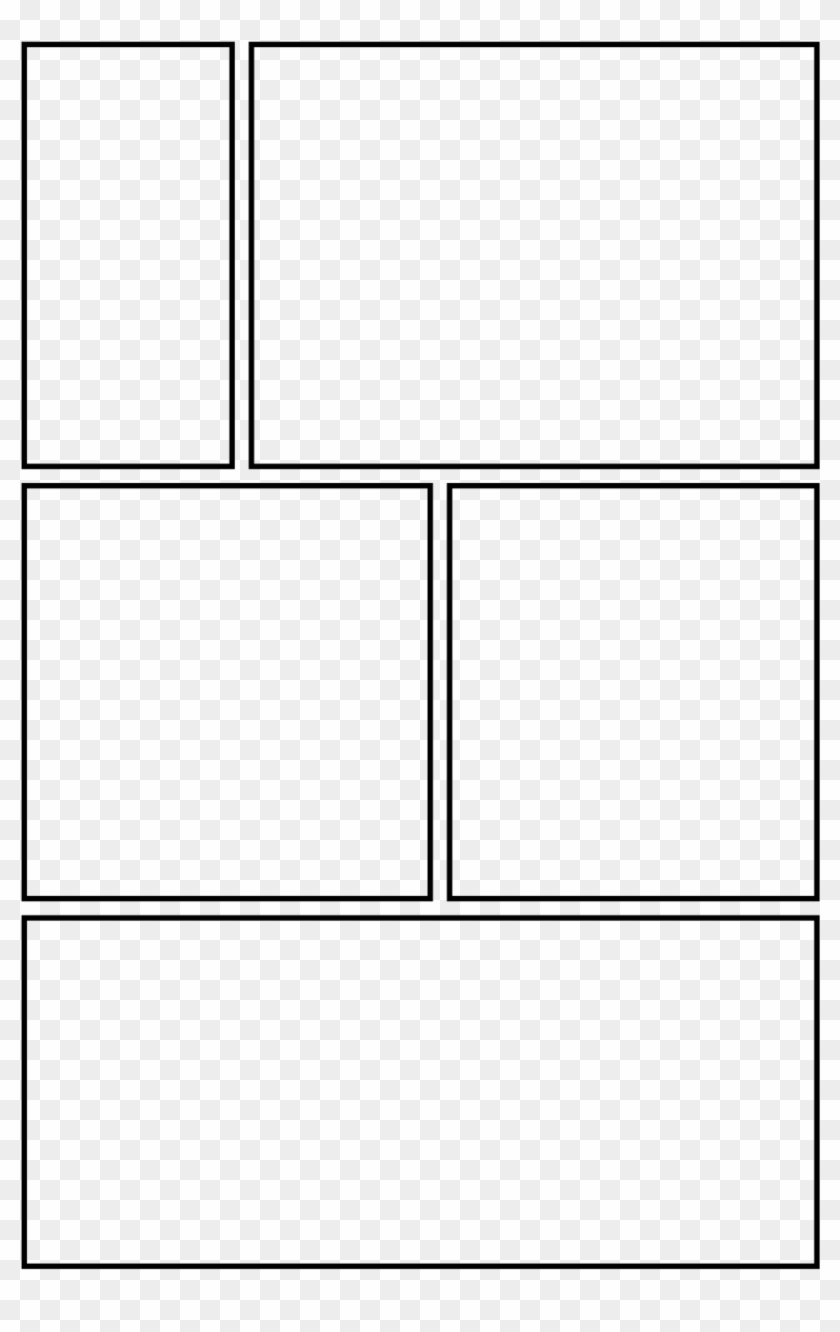 Comic Book Template - Black-and-white, HD Png Download - 904x1391