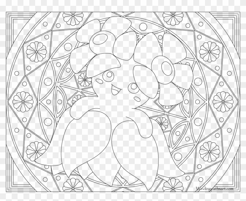 bellossom coloring page hard pokemon