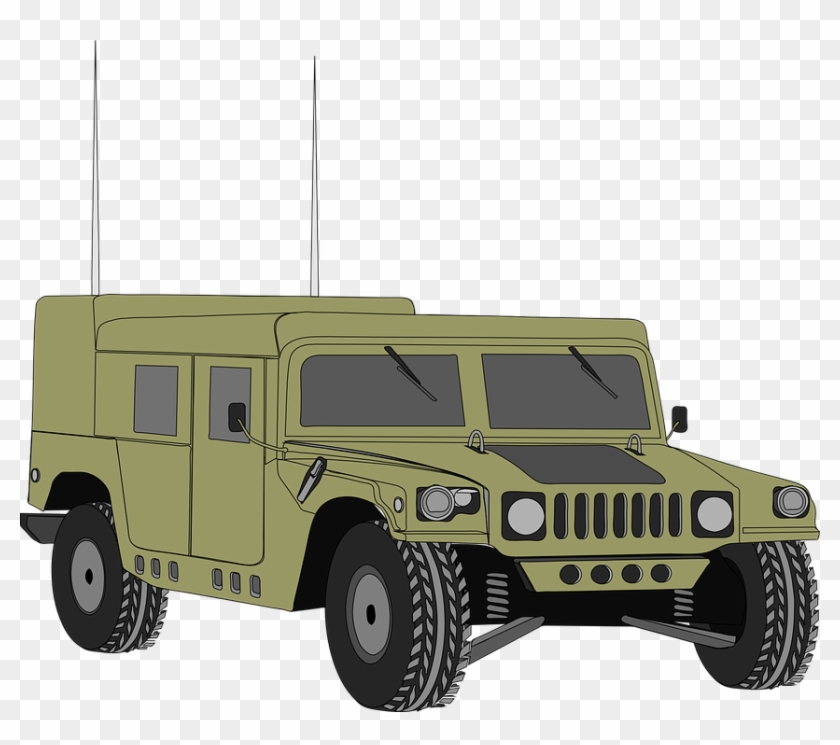 Hummer Vehicle Humvee Hum-v Armored Army War - Military Humvee Clipart ...