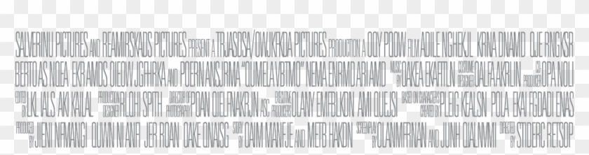 Movie Credit Png - Poster Text Transparent Png - 1600x575(#4153649) - PngFind