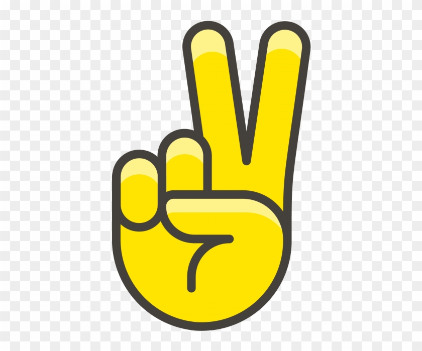 Victory Hand Emoji Icon, HD Png Download 866x650(425724) PngFind