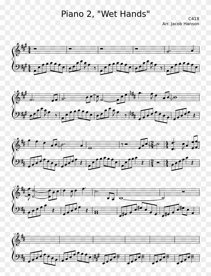 Minecraft Piano 2 Wet Hands Mario Sheet Music Hd Png Download 827x1169 4306135 Pngfind