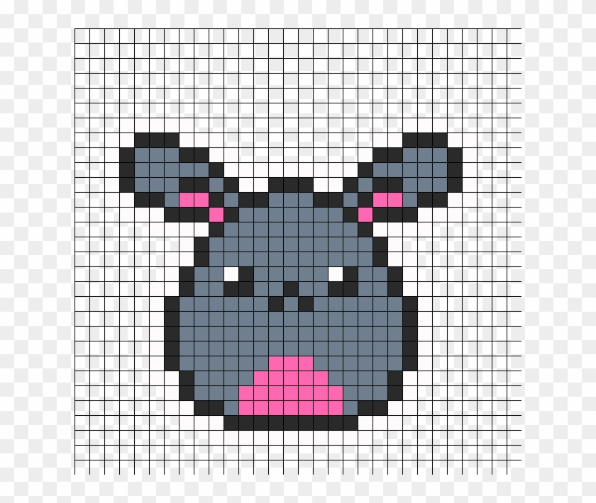 Glow In The Dark Bunny Perler Charm Perler Bead Pattern, Bead Sprites