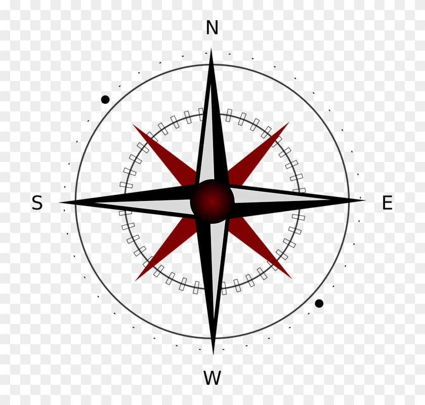 Compass East South North West Compass Rose Direction On A Map HD Png 