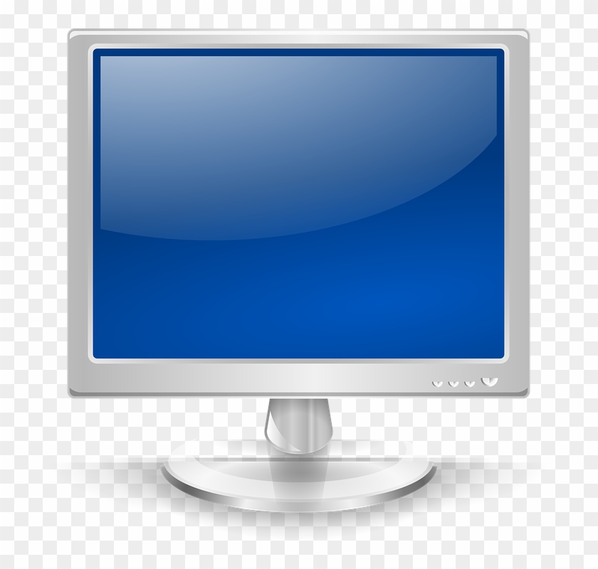 bluish screen monitor