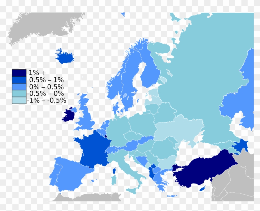 Population Growth Europe Map, HD Png Download - 2000x1529 ...