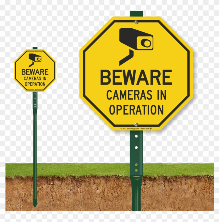 Video Surveillance Yard Signs - Warning German Shepherd Sign, HD Png ...