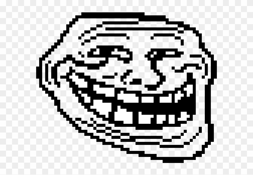 Trollface - Troll Face Pixel, HD Png Download - 670x540(#443641) - PngFind