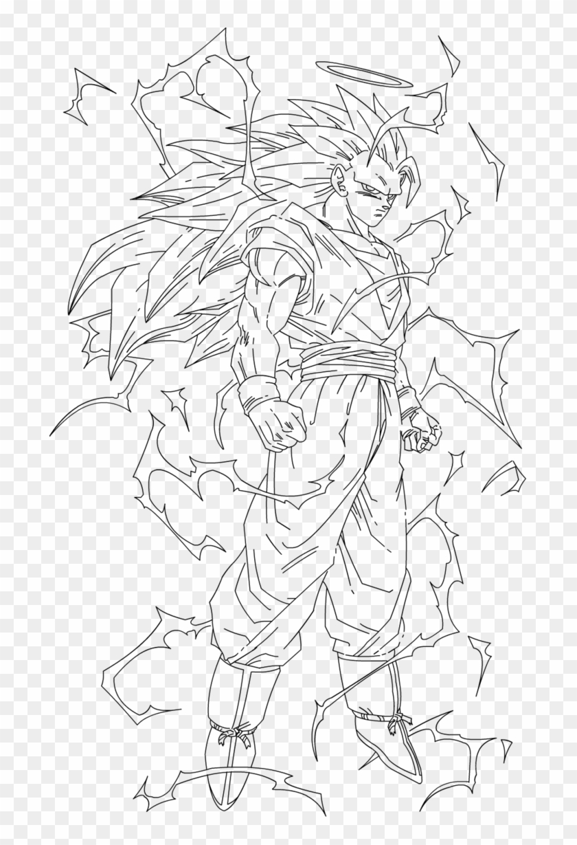 11 Pics Of Goku Ssj3 Coloring Pages Super Saiyan 3 Goku Coloring Pages Hd Png Download 695x1149 4438054 Pngfind