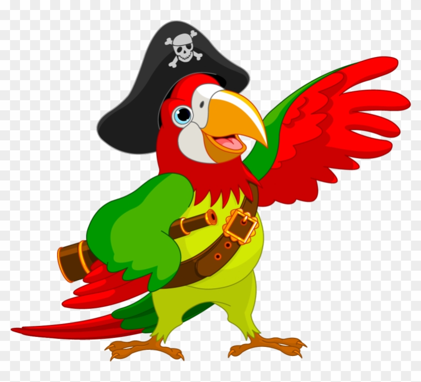 cartoon pirate parrot
