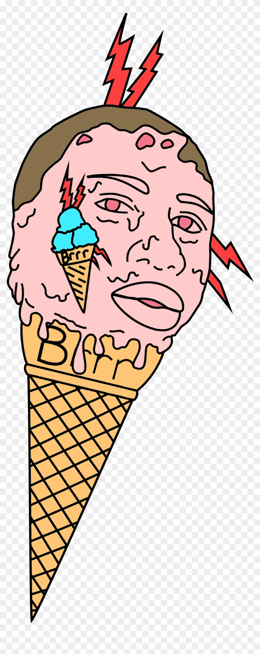 Ice Cream Cones Drawing Rapper Hd Png Download 959x2369 Pngfind
