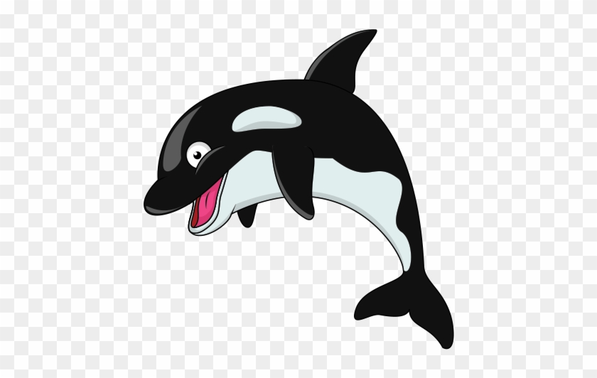 Printed Vinyl Killer Whale - Cartoon Orca Whale, HD Png Download