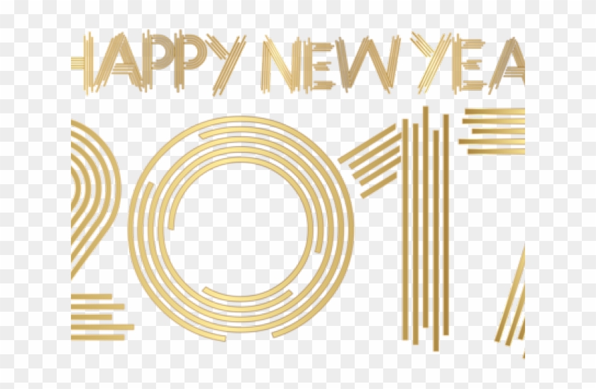 Happy New Year Clipart Gold - Happy New Year 2017 Gold Png, Transparent ...