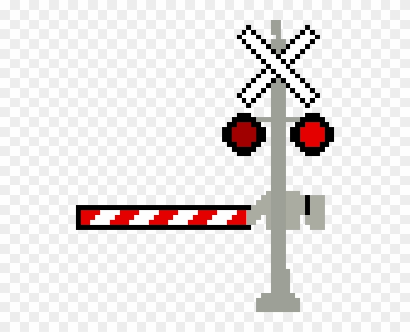 Railroad Crossing Signal - Railroad Crossing Pixel Art, HD Png Download