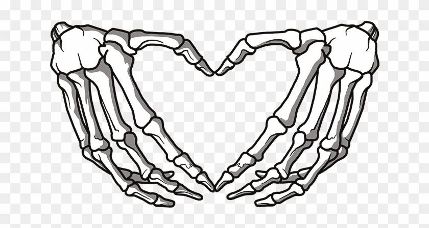 Skeleton Hand Holding Heart