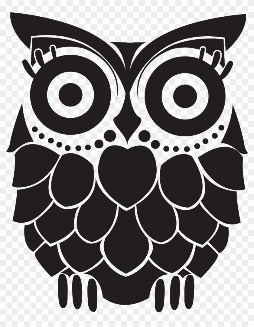 The Trendy Owl Black And White Owl Png Transparent Png