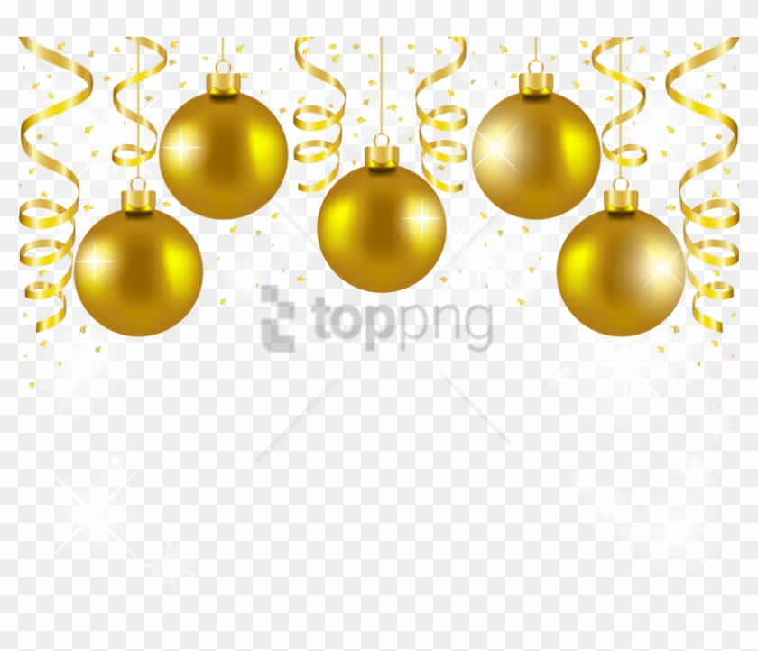 Free Png Gold Christmas Ornament Png Png Image With - Gold Christmas ...