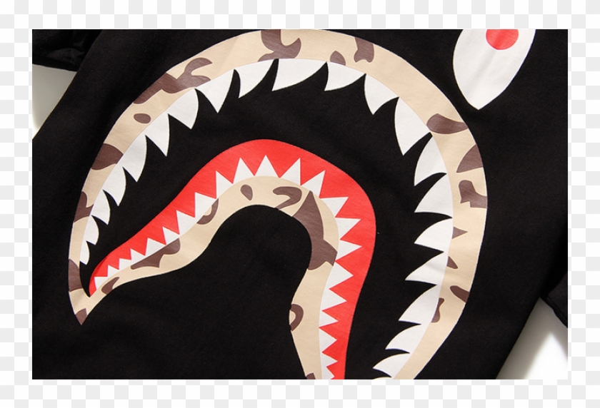 Bape Shark Logo Png Stussy Bape Camo T Shirt Transparent Png 750x750 4671809 Pngfind - transparent roblox bape t shirt
